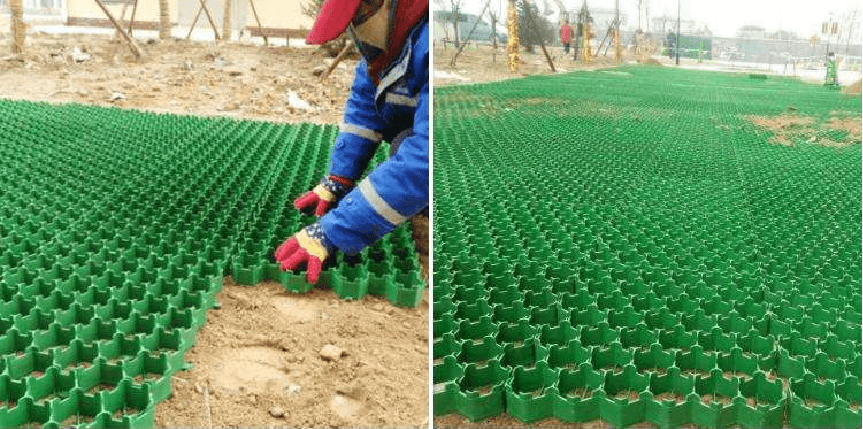 Rejilla plastica para césped
