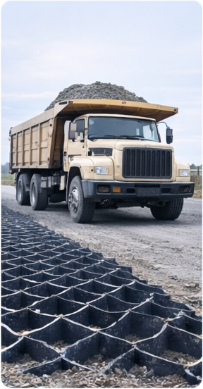 Aplicación de geoceldas en caminos