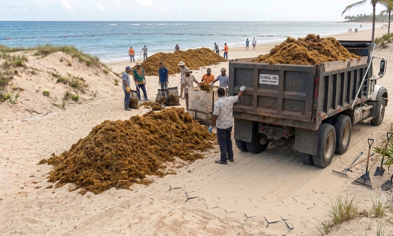 Geoceldas en acceso de arena para playa